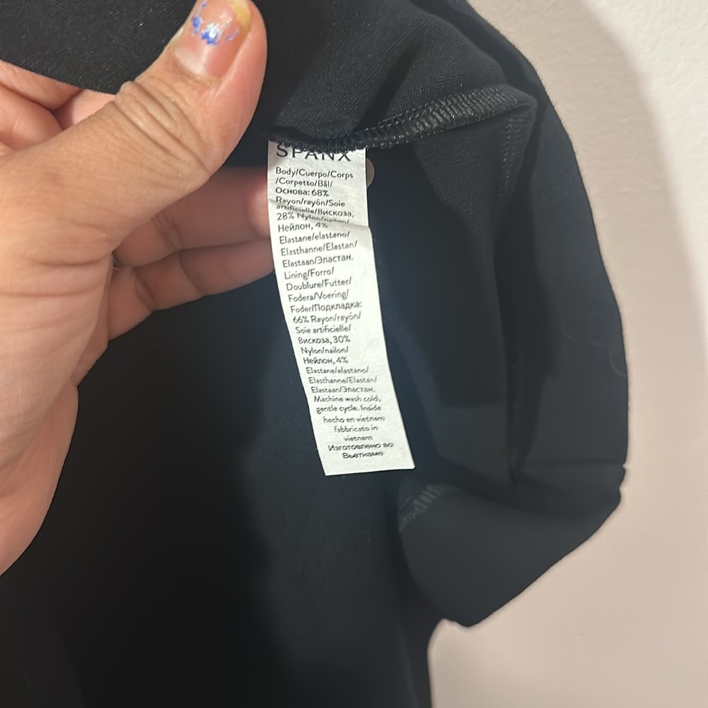 Spanx XL Dress Perfect Fitted Dress in Classic Black Sleeveless Sheath NWT - Picture 8 of 9